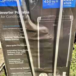 Midea Duo 14,000 BTU High Efficiency Inverter Ultra Quiet Portable Air Conditioner.