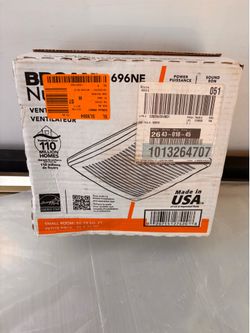 Broan-NuTone 50 CFM Bathroom Exhaust Fan - No-Cut Installation - NEW
