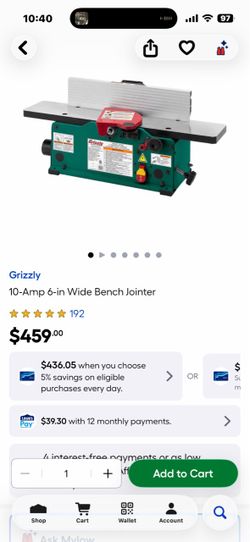 Grizzly Jointer