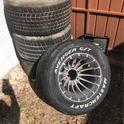 295x50x15 Tires Used 1 With Patch Not Rims