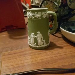 Old Jasperware Jar Green 