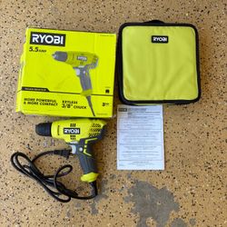 RYOBI 5.5 Amp Corded 3/8 in. Variable Speed Compact Drill/Driver with Bag