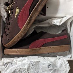 Puma Brown Suede And Burgundy 