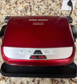George Foreman EVOLVE RED Grill w/Removable Plates