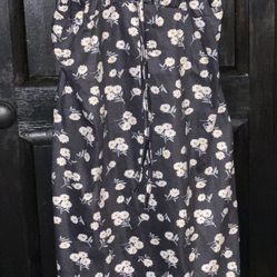black flower dress