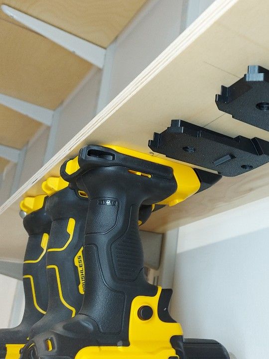 3D PRINTED DEWALT 20V Tool Mount/holder - with Latching Clip