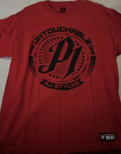 AJ Styles Untouchable Mens Red T-shirt New