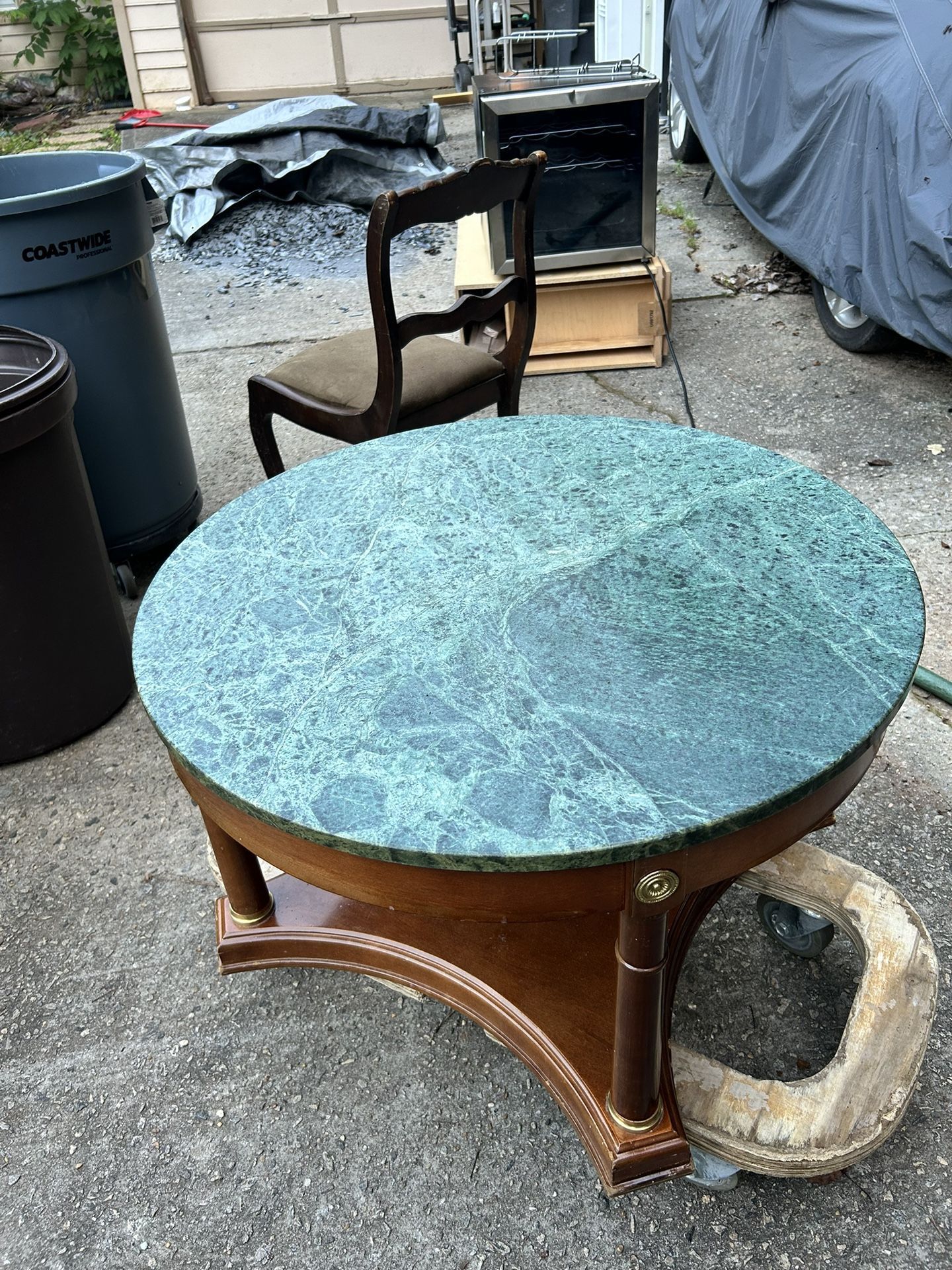 ✨Just In !!✨ Beautiful Vintage Teal Marble Top Coffee table