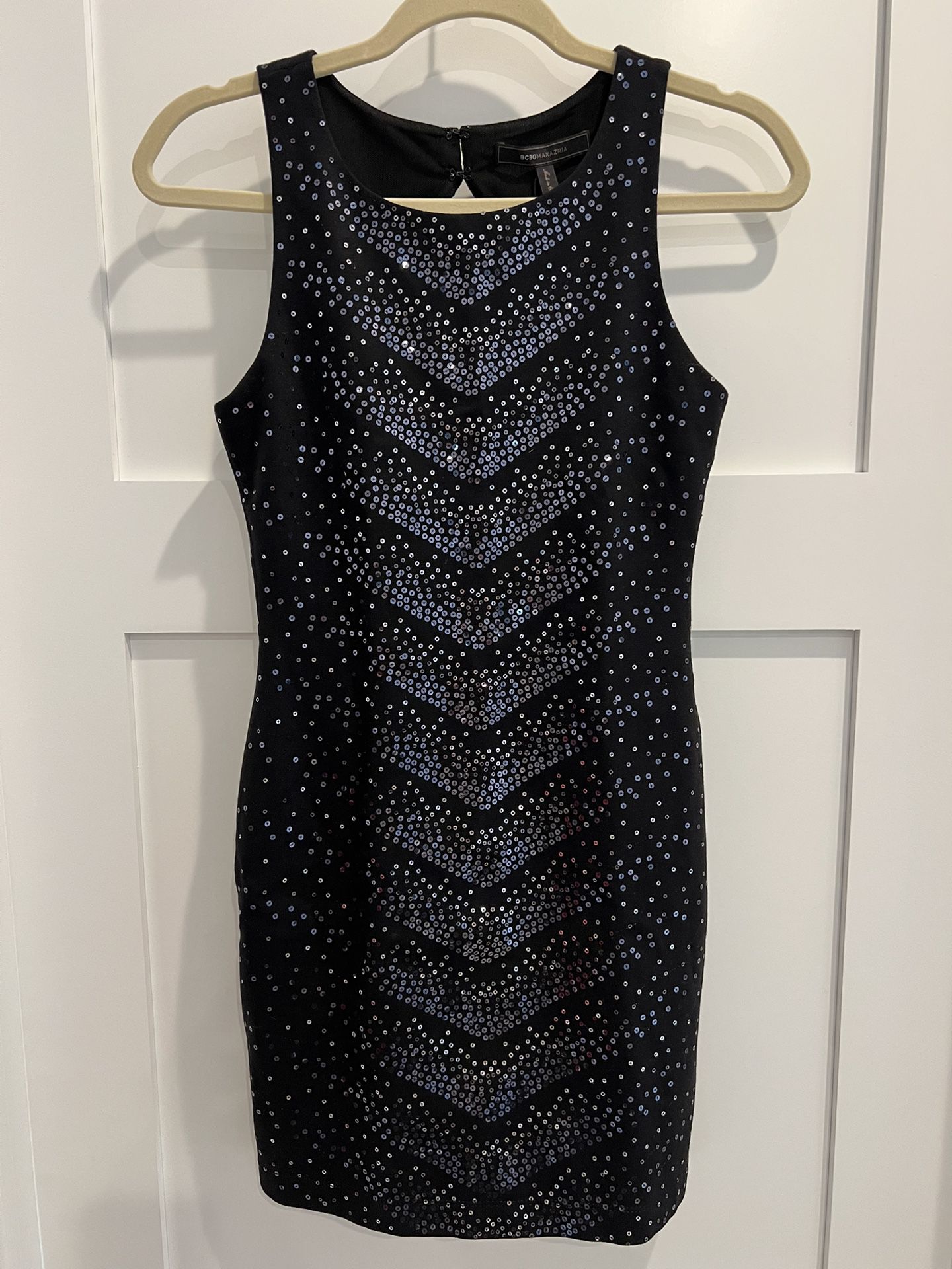 Black Sequin Cocktail Dress 