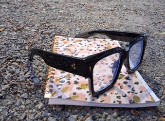 Black Oversized Square Frame Glasses