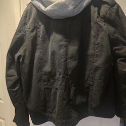 Levi's Men's Washed Cotton Military Jacket Black 