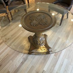 Glass Table Top And Base 