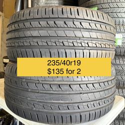 235/40r19 Used Tires 235 40 19 Like New 
