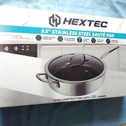 

HEXTEC 9.5” 3-Ply Hybrid Stainless Steel  Sauté Pan BRAND NEW 

