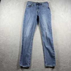 Levi’s 501 Women’s Size 25x30 Blue Wash Jeans denim Y2K Distressed #1571