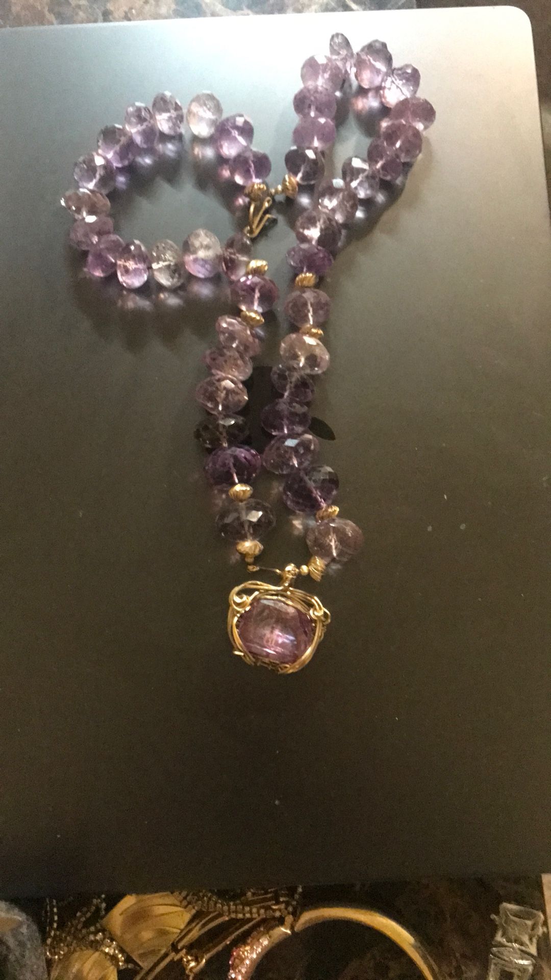 Amethyst Necklace and Pendant