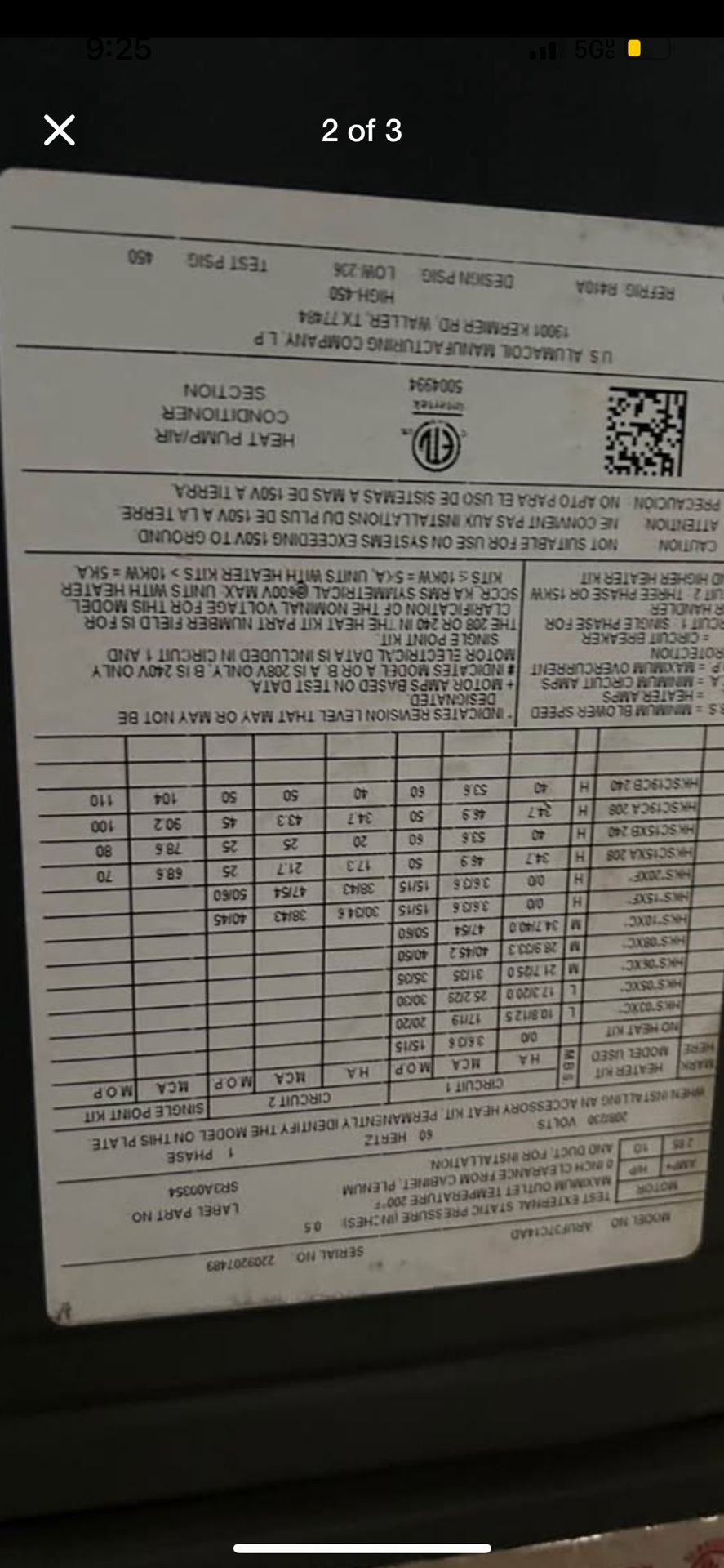 Goodman Air Handler 3