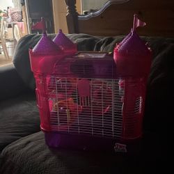 Pink Hamster Cage