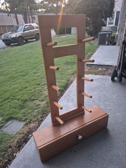 JAPANESE style wooden knife stand