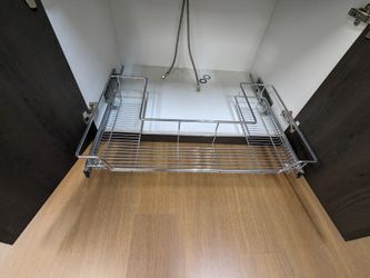 Sliding Inside Cabinet Stainless Steel Shelf
