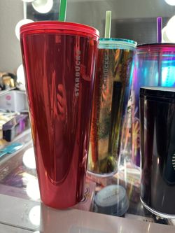 Hot Pink Foil Starbucks Cup 