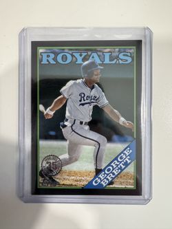 2023 TOPPS SERIES 1 GEORGE BRETT 1988 RETRO BLACK #T88-7 207/299 ROYALS NICE