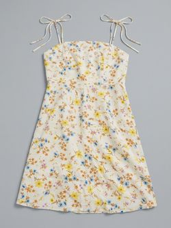 Size Small Floral Tie Strap Mini Dress | Cottagecore Summer Sundress