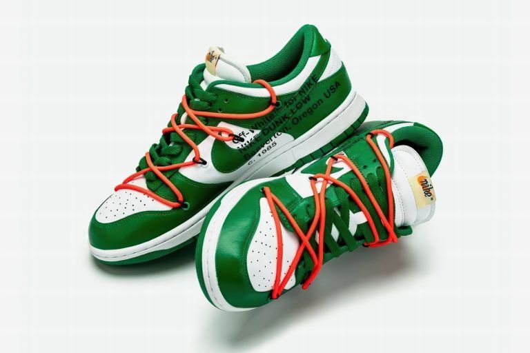 Nike Dunk Low Off-White Pine Green – Virgil Abloh’s Skate- CT0856-100