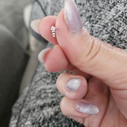 Set Of Earrings For Body Piercing White Gold