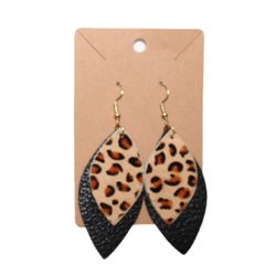 Double Layer Leopard Print Earrings