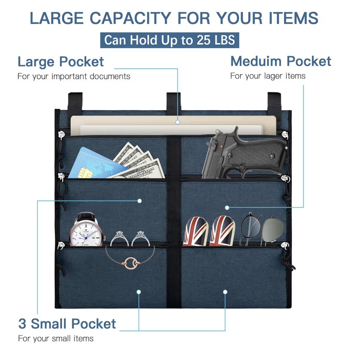 📦 NEW Bukere Hidden Hanger Diversion Safe – Secret Zipper Pocket for Cash, Jewelry, Passport & Documents