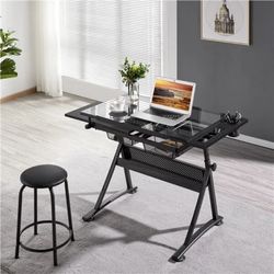 Glass Adjustable Drafting Table