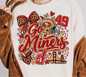 49ers football Tshirts/ sweaters for women