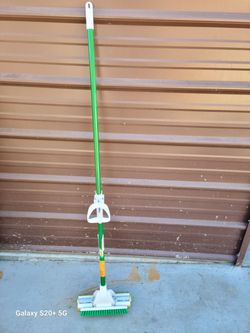 Nitty gritty roller sponge mop with scrub brush