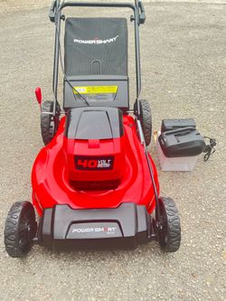 Powersmart 21” like new push mower with battery and charger