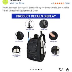 Youth Baseball Backpack