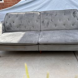 Beautiful Crushed Velvet Foldin g Queen Size Couch