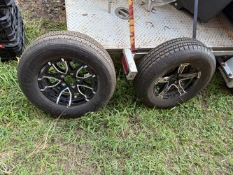 14 inch 5x114 aluminum trailer wheels and tires 205/75R14, $100 each, price on description