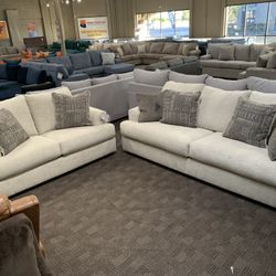 Cream Oversized Sofa Set 