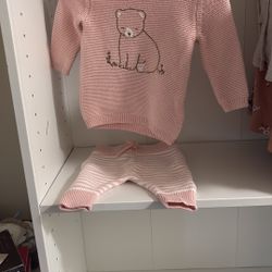 Pink Sweater With Sweats Babygirl