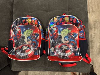 Matching marvel backpacks