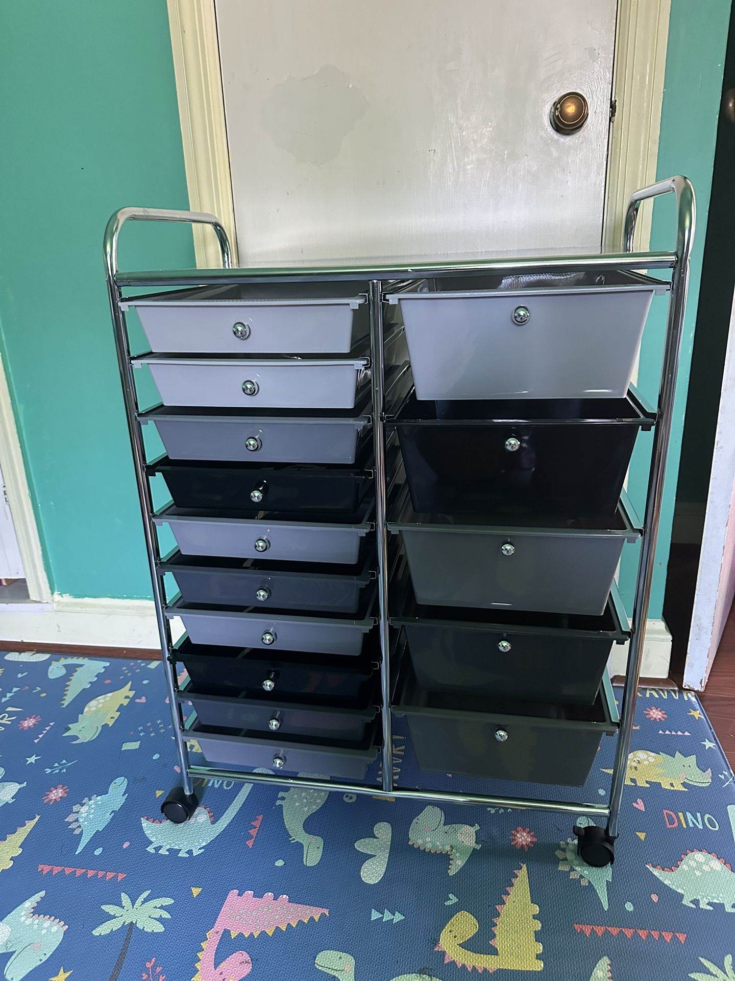 Wayfair 15 drawer Utility Rolling Organizer Cart New