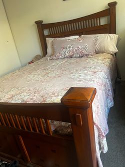 Solid Wood Queen Bed Frame