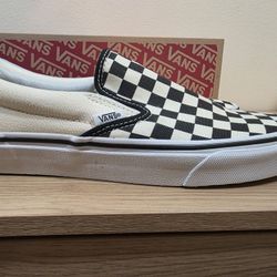 Vans Classic Slip On Checkerboard Shoe - Men's 8 - Brand New
