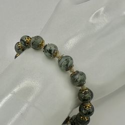 Green Murano Glass Beaded Bracelet