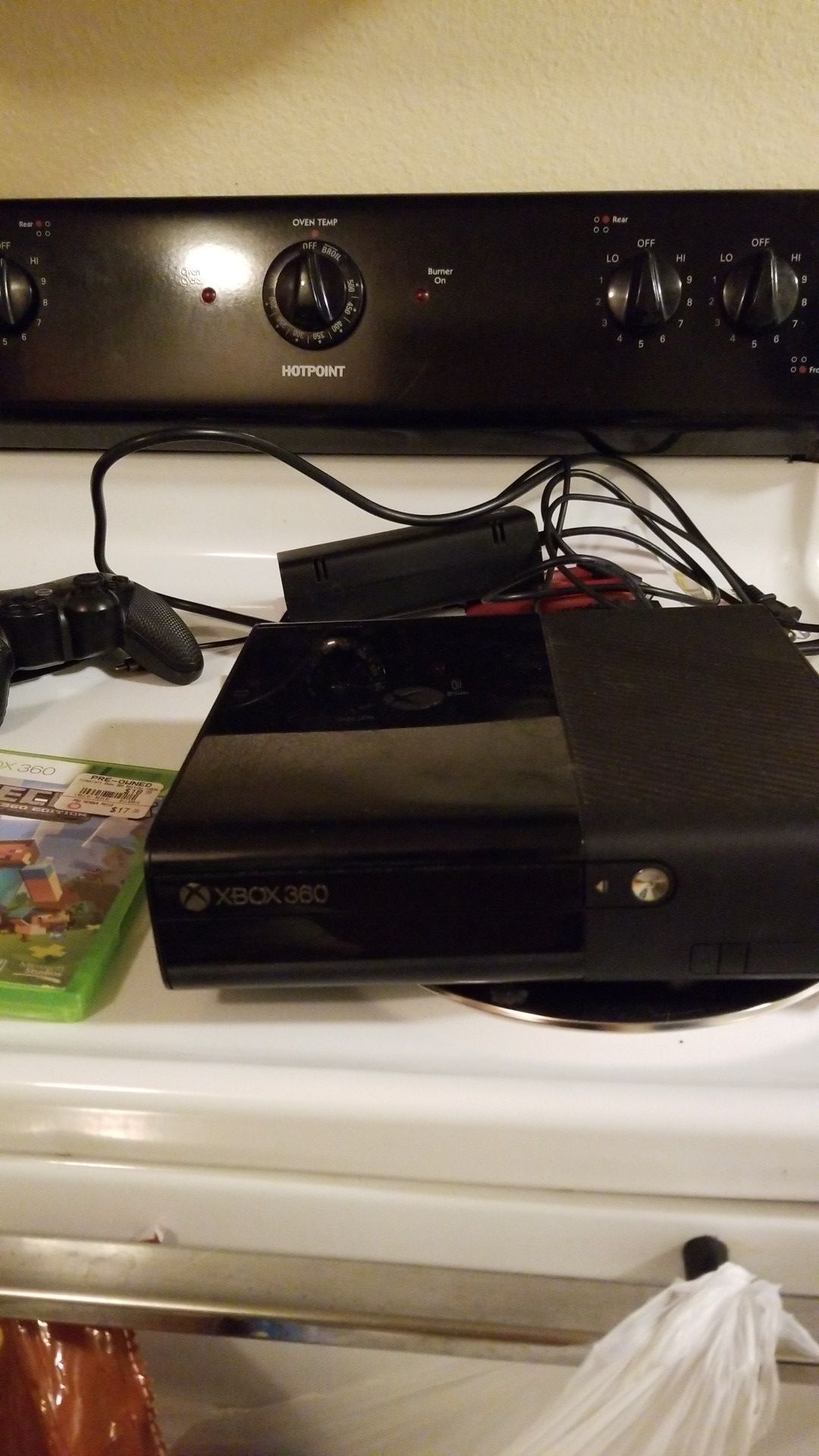 Xbox 360 with three games and a large 200 to 300 GB SD card in it you can hook up to my TV to see that everything works