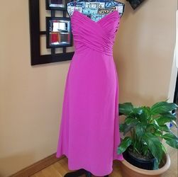 HOT PINK FORMAL CHIFFON DRESS