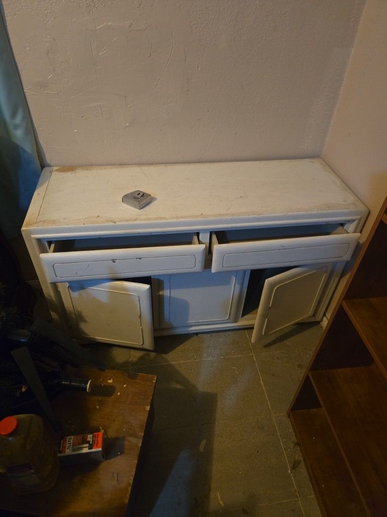 Beautiful White Cabinet With Potential For DIY