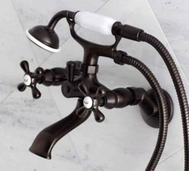 Retail $639 Kingston Brass KS266ORB Vintage Style Wall Mounted Clawfoot Tub Filler-Oil Rubbed Bronze
