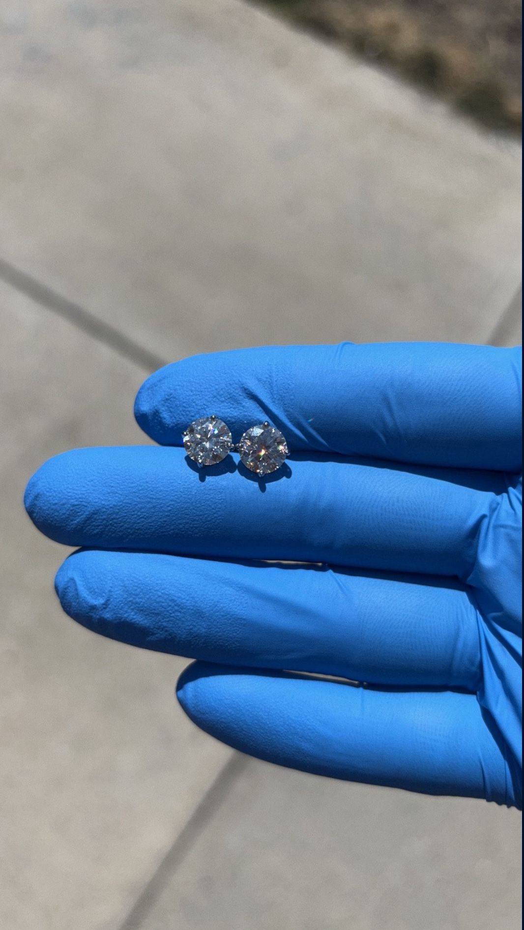 Moissanite Stud Earrings 0.5ct